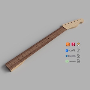 Fender Telecaster Neck 3D-bestanden schaal 1: 1 | CNC-bestanden | Gitaarabonnement