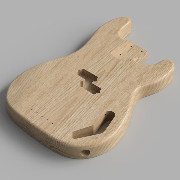 Fender Precision Bass Guitar Body 3D CAD files 1:1 Scale | CNC Files | DIY Project | 3D Printing