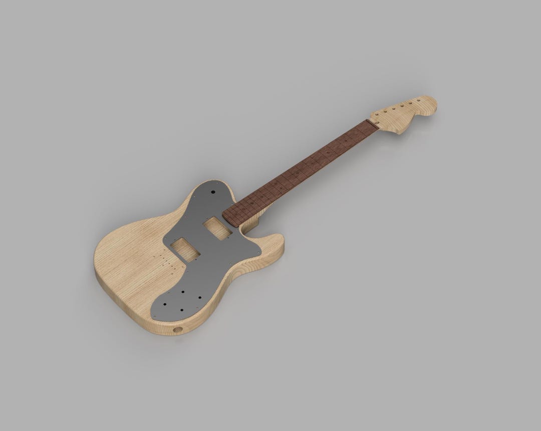 Telecaster Deluxe Vintage 1975 3D 1:1 Scale | CNC Files | Guitar