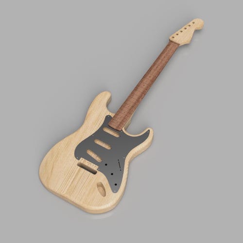 Stratocaster Body - Electric Guitar - CAD Model - 7 Variants