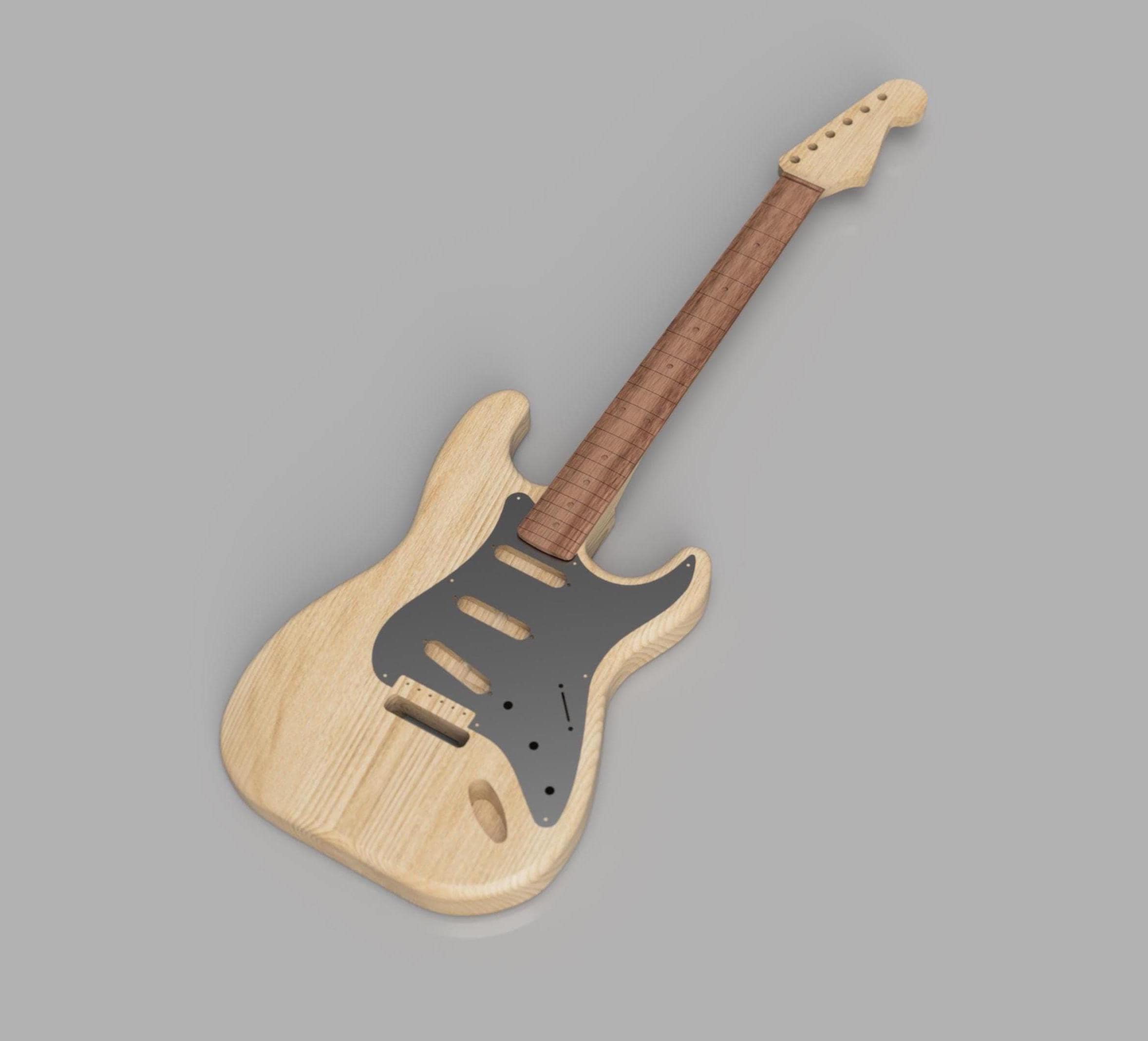 ストラトキャスター 図面 001 stratcaster 66 style 製作開始 - 自分