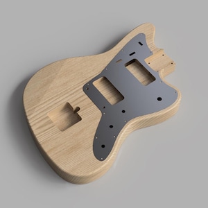 Fender Jazzmaster Gitarrenkörper 3D CAD Dateien 1:1 Maßstab | CNC-Dateien | Gitarren-Plan | 3D Druck