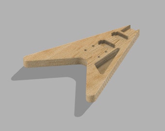 Gibson Flying V Guitar Body 3D CAD files 1:1 Scale | CNC Files | DIY Project | 3D Printing