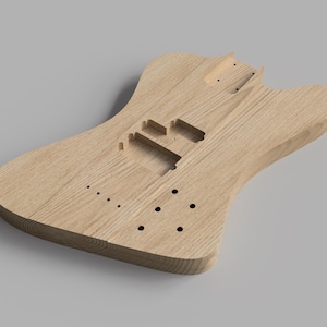 Firebird Style Fender Precision Bass Hybrid Gitaar Body 3D CAD-bestanden Schaal 1: 1 | CNC-bestanden | DIY-project | 3D-printen