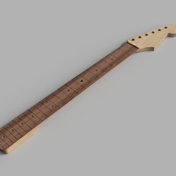 Fender Stratocaster Guitar Neck 3D CAD Files 1:1 Scale | CNC Files | DIY Project | Guitar Plan