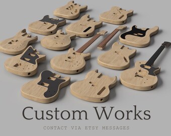 フェンダーストラトキャスターボディ 3D CAD ファイル 1:1 スケール