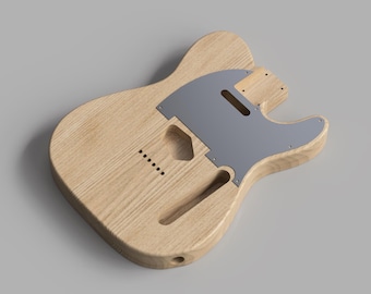 Telecaster SH ギターボディ 3D CAD ファイル: CNC プラン (デジタル