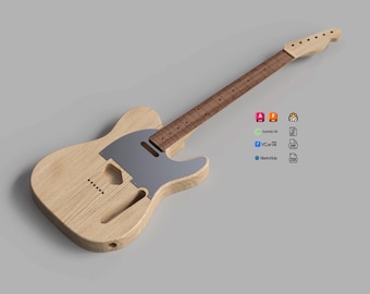Fender Telecaster 3D Files 1:1 Scale | CNC Files | Guitar Plan | 3D Printing