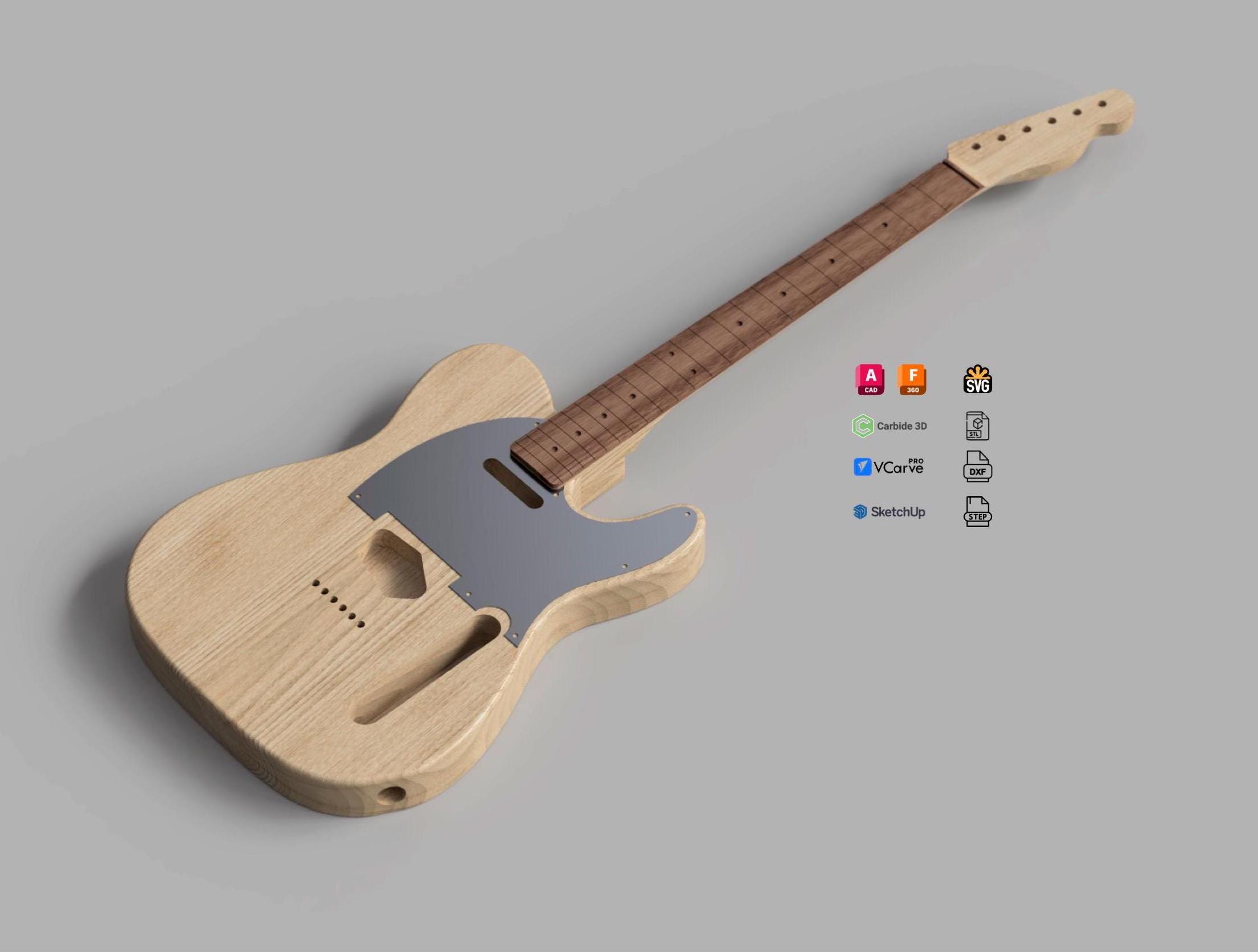 Fender Telecaster 1:1 Scale | CNC Files | Guitar Plan | 3D