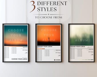 Custom Album Poster Set of 3 | Personalised Album Cover Prints | Choose Any Album | Music Wall Art
