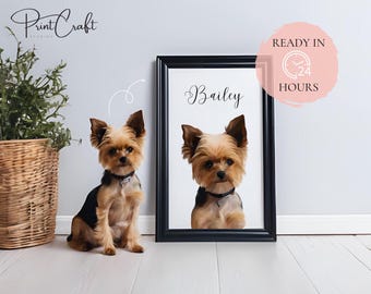 Personalised Dog Wall Art For Home Decor Custom Pet Portraits Using Pet Photo Unique Personalised Dog Portrait Pet Lover Gifts Memorial Art