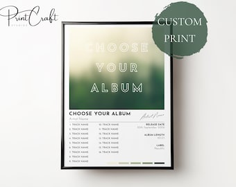 Custom Album Cover Art | Choose Your Own Album | Personalised Album Print | Custom Music Poster | Album Cover Wall Art | Unique Custom Gifts