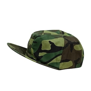 Vintage Army Camouflage Snapback Cap 1986s