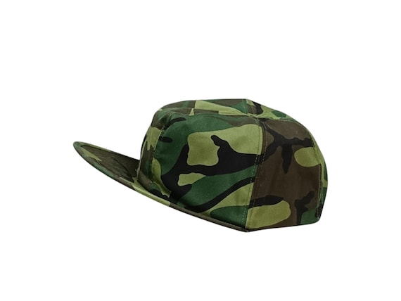 Vintage Army Camouflage Snapback Cap 1986s