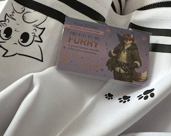 Furry Lifetime Membership Card - Proud to be a Furry