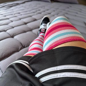 Exclusive Femboyzone Thigh High Socks -  Femboy Flag Collection - Your style. Your zone. cute, feminine, playful and hot!