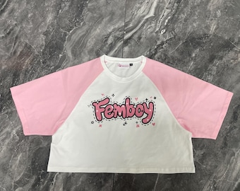 Femboy Crop Tee – Soft, Cute & playful