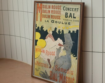 Moulin Rouge Vintage Poster Print — French Cabaret Wall Art Digital Download Home Decor Gift