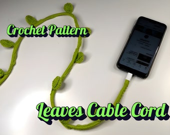 Leaves Cable Crochet Pattern, Easy Plant Bookmark (Digital Download PDF)