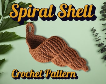Spiral Shell Crochet Plant Hanger Pattern – Coastal Boho Home Decor (PDF Download)