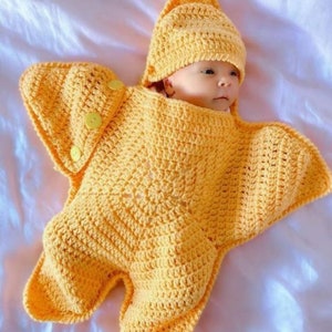 Star Cocoon - Star Snuggy - Baby Star Snuggy - Baby star Cocoon - Coccoon - Newborn to 2 months - Crochet Star Pattern - Crochet Pattern