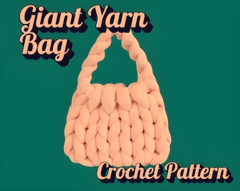 Patrón de bolso de crochet grueso, bolso de verano de hilo gigante (PDF digital)