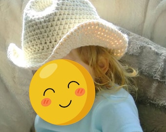 Baby Cowboy Hat Crochet Pattern – Western Rodeo Photo Prop (PDF Download)