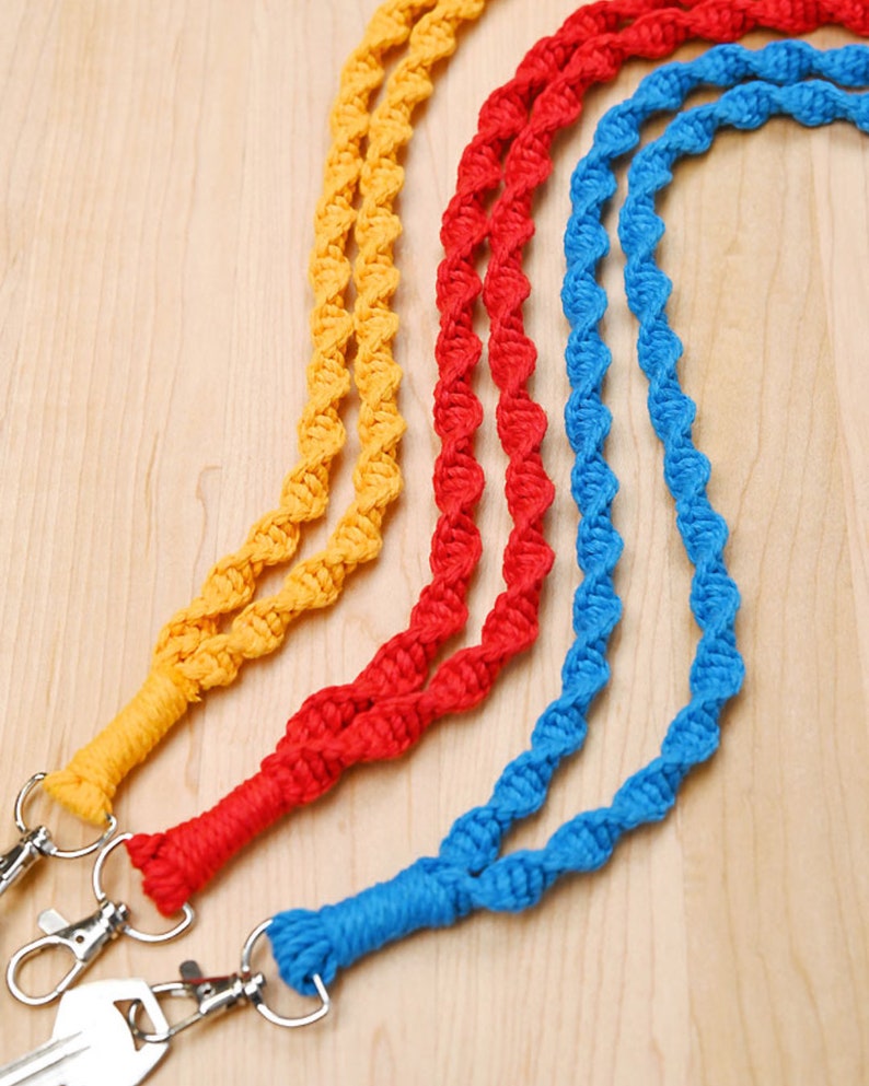 Boho Keychain Macrame Pattern PDF Macrame Lanyard, Stepbystep With