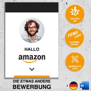 CV template German Word | Application template Modern Design Creative Striking | for training internship mini job IT media office 2023