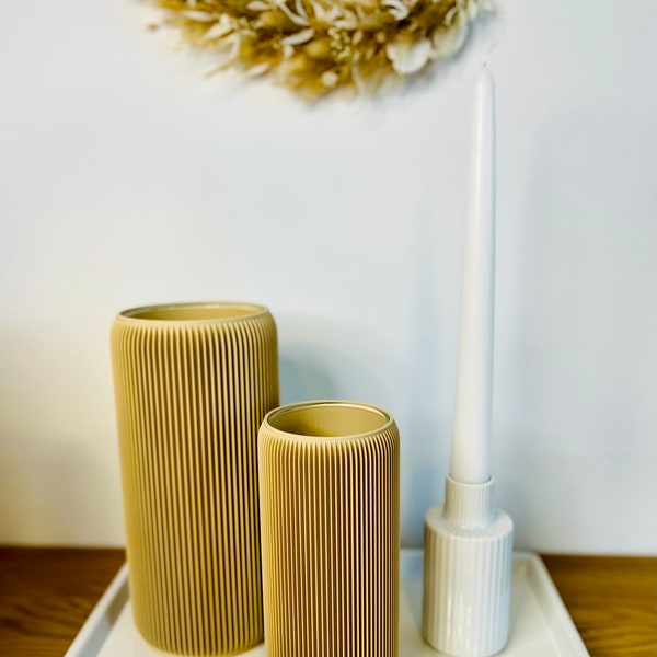 Kleine minimalistische Vase für Trockenblumen, Vase im skandinavischen Design, Scandi Style Deko, nachhaltige Wohndeko, skandinavischer Stil