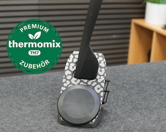 Premium Thermomix TM7 Zubehör Halter Organizer BIO | Spatel Rühraufsatz Deckel Ständer | Nachhaltig | Design | Geschenkidee