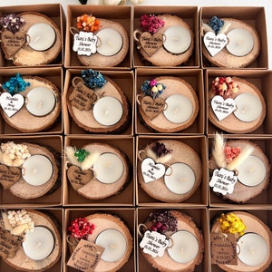 80 PCS Wedding Party Favors for Guests in bulk | Wedding Bulk Favors | Wedding Rustic Favors | Unique Favors | Tealight Holders