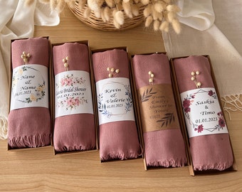 Personalized Pashmina Shawl • Wedding Favor Scarf