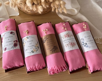 Personalized Pashmina Shawl • Wedding Favors, Bridesmaid Gifts
