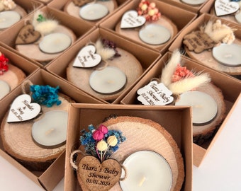 Porta tealight in legno personalizzato, bomboniere per ospiti in grandi quantità, bomboniere rustiche, bomboniere per addio al nubilato, bomboniere per candele