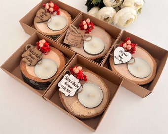 Personalized Wooden Tealight Holder,Wedding Favors for Guest in Bulk,Rustic Wedding Favors,Bridal Shower Favors,Candle Wedding Favors