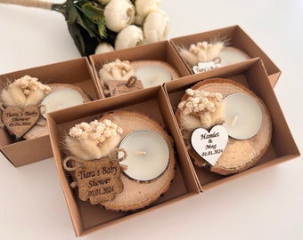 Porta tealight in legno personalizzato, bomboniere per ospiti in grandi quantità, bomboniere rustiche, bomboniere per addio al nubilato, bomboniere per candele