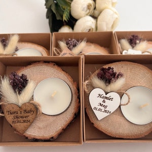 Wedding Party Favors for Guests in bulk | Wedding Bulk Favors | Wedding Rustic Favors | Unique Favors | Tealight Holders Gift