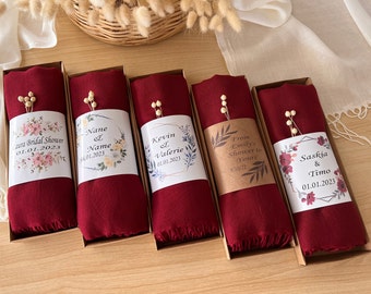 Personalized Wedding Favors  - Wedding Party Favors - Pashmina Shawl Wedding - Bridal Shower Favors - Wedding Favors for Guests in Bulk