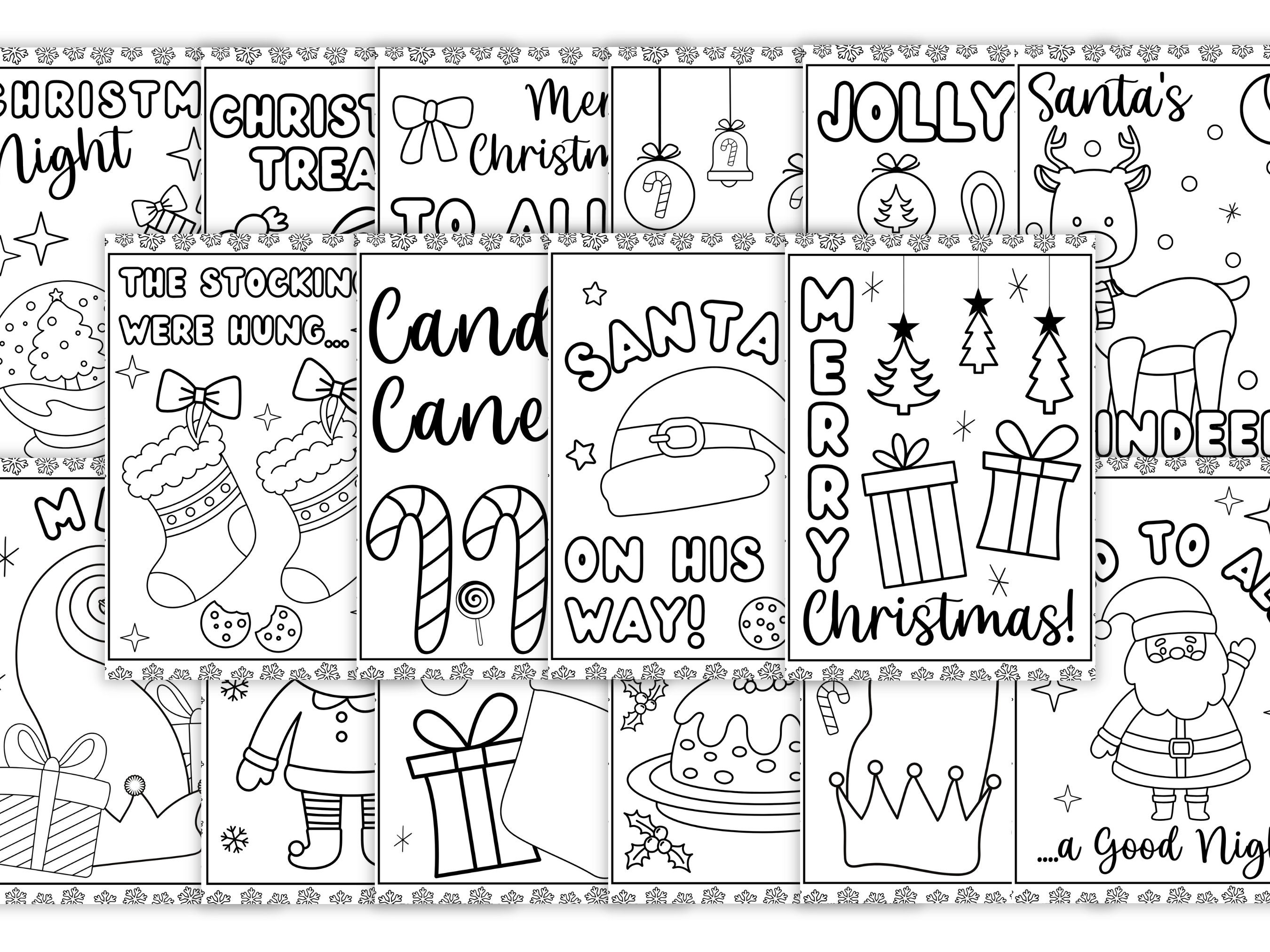 PLR Christmas Colouring Pages Colouring Sheets Christmas Time Printable