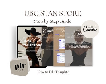 Guía de inicio rápido de UBC Stan Store / Guía paso a paso / Plantilla Canva / Derechos de reventa principales / PLR / Guía hecha para usted /