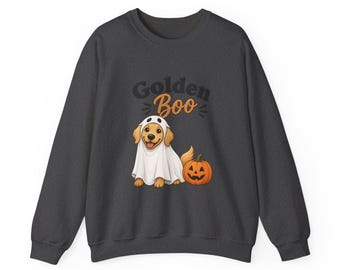 Felpa con cappuccio Golden Boo Labrador fantasma | Zucca per cani di Halloween