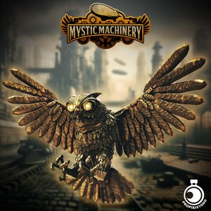 Hibou mécanique | Cosplay accessoire du MDN | Accessoires et au-delà | Machines mystiques | Bloc statistique/cartes inclus