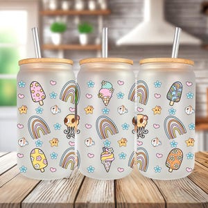 Glass Can Wrap  Retro Summer Vibes png Sublimation design Summer aesthetics Png libbey glasses Cup wrap Digital download 16oz glass can wrap