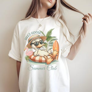 Silly Goose Summer Club Sublimation png Silly goose design Silly goose dtf Sublimation designs Summer t-shirt design Summer vibes