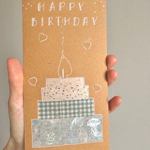 Cartão postal, Feliz aniversário, Presente, Aniversário, Cartão postal feito à mão