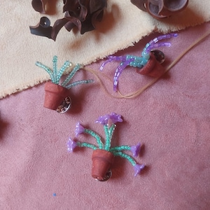 Badge plants en perles en pot