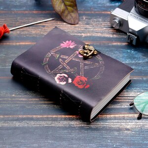 Sterne Druck Leder Journal Notizbuch, Leder Skizzenbuch, Leder Tagebuch Vintage Journal Freundin Freund Geschenk Antikes Notizbuch