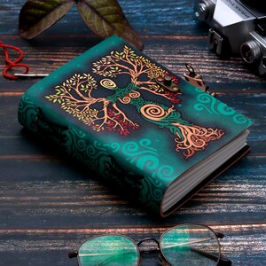 Mutter der Erde Druck Leder Journal schreiben Notizbuch, Leder Skizzenbuch, Leder Tagebuch