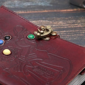 Handmade Leather Journal: Five Stone Lock, Sketchbook, Travel Notebook